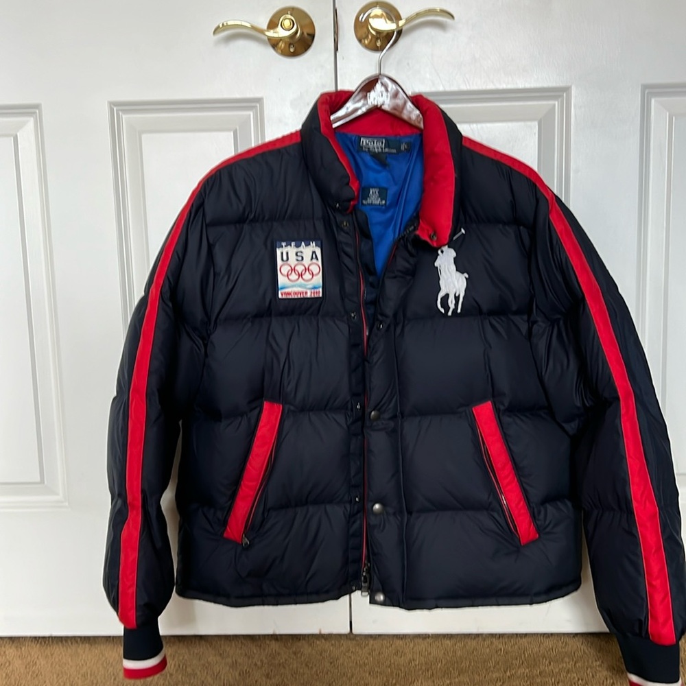 Polo by Ralph Lauren Team USA Vancouver 2010 Olympic Down Jacket Large like new